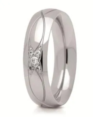 Obrączka z białego złota ST-278B-m