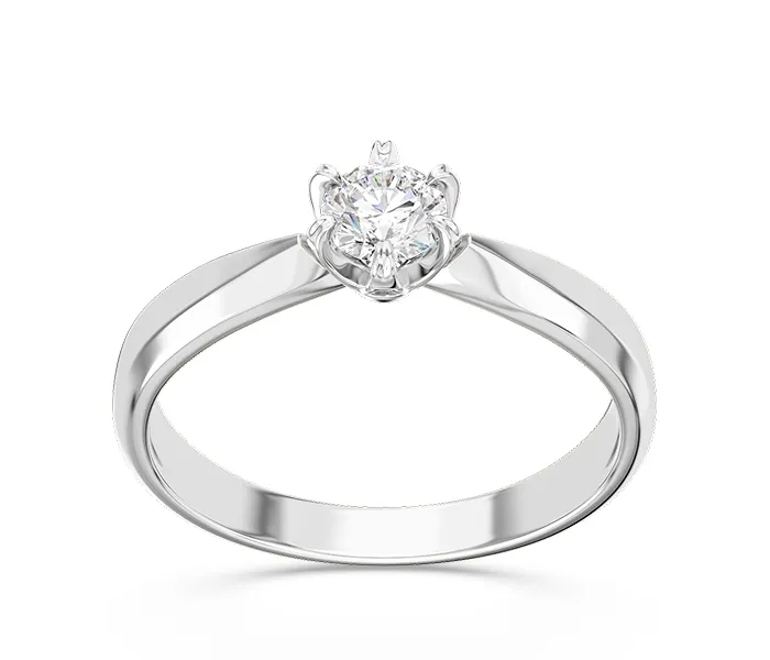 Pierścionek z białego złota z cyrkonią, model AP-3630B-C