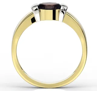 Pierścionek z żółtego i białego złota z granatem AP-67ZB-GRA