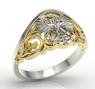 Sygnet złoty z orłem AQUILA SJ-16BZB