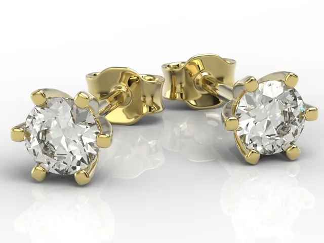 Kolczyki z żółtego złota z diamentami 0,54 ct wzór LPK-8054Z
