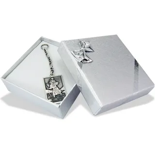 Brelok srebrny z wizerunkiem Św. Krzysztofa WEC-S-SW.KRZY-1M