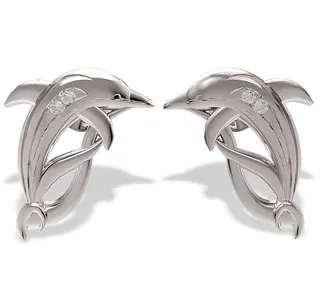 Kolczyki z białego złota LPK-28B