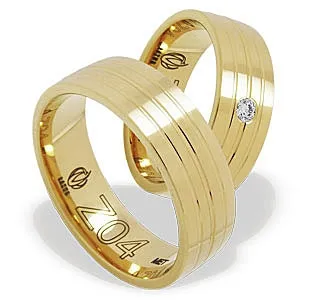 Obrączka z żółtego złota ŁZ-04Z-light-m