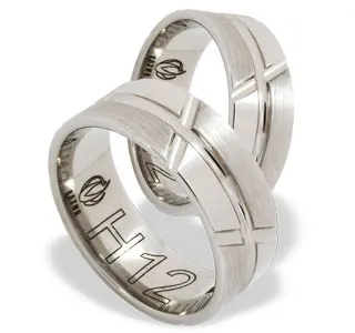 Obrączka z białego złota palladowego ŁH-12B-EXTRA light-m