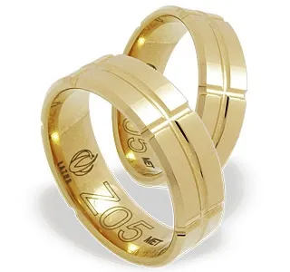 Obrączka z żółtego złota ŁZ-05Z-EXTRA light-m