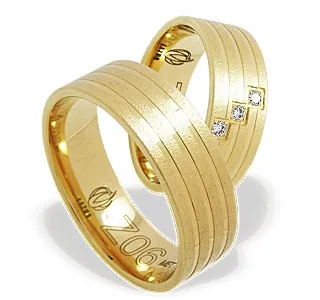 Obrączka z żółtego złota ŁZ-06Z-EXTRA light-k