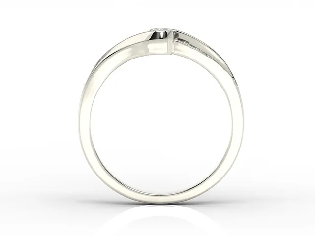 Pierścionek z białego złota z brylantami 0,13ct model BP-3413B
