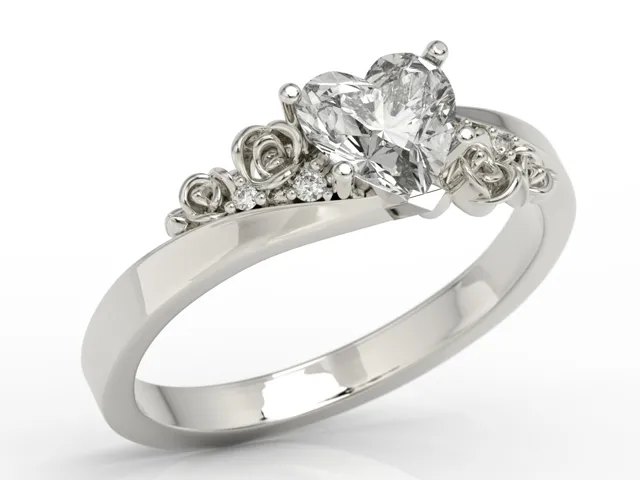 Pierścionek z topazem Swarovski White i diamentami AP-53B