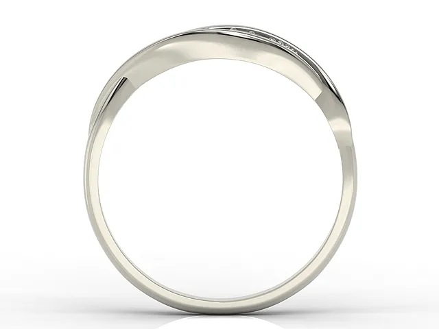 Pierścionek z białego złota z diamentami AP-76B