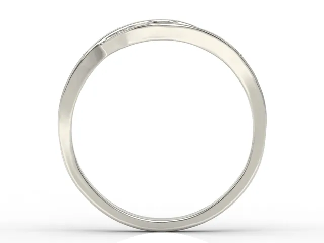 Pierścionek z białego złota z brylantami AP-97B