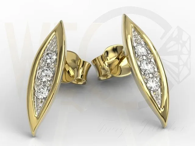 Zestaw pierścionek kolczyki i wisiorek z żółtego złota z brylantami AP-97Z-R