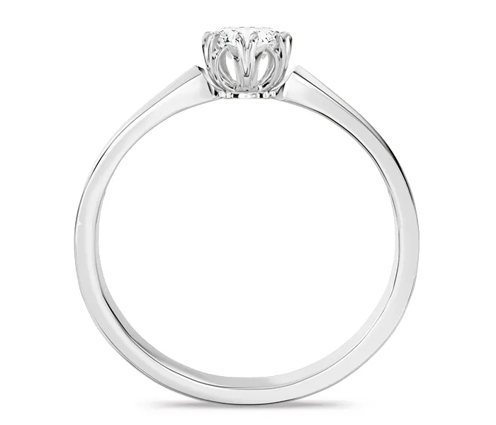 Pierścionek zaręczynowy z białego złota z brylantem 0,30ct F/VVS1 BP-2130B