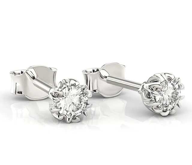 Kolczyki z białego złota z brylantami BPK-2120B