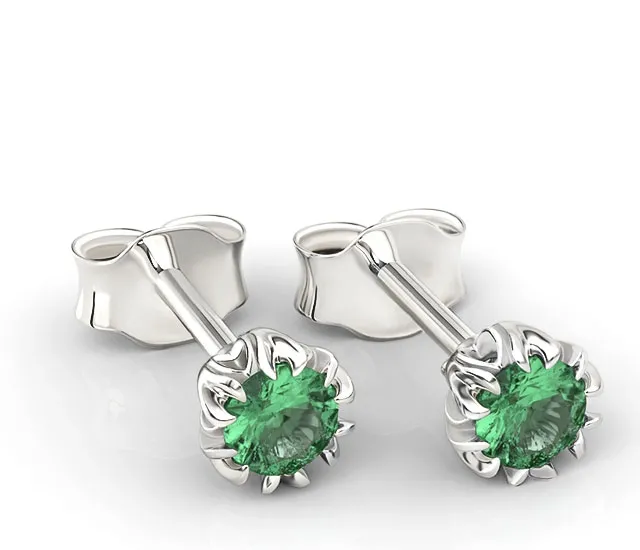 Kolczyki z białego złota ze szmaragdami BPK-2120B