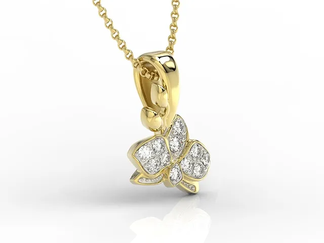 Wisiorek z żółtego złota z diamentami BPW-45Z-R