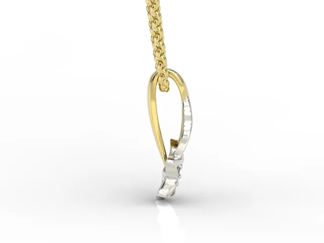 Wisiorek z żółtego i białego złota z brylantem BPW-15ZB