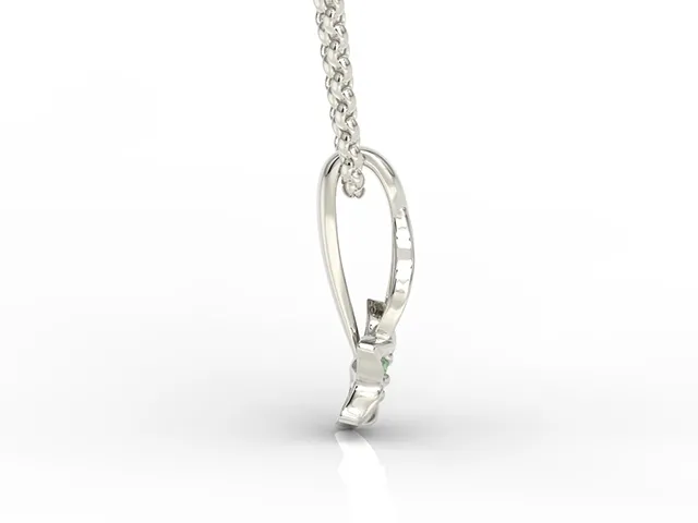 Wisiorek z białego złota ze szmaragdem BPW-15B