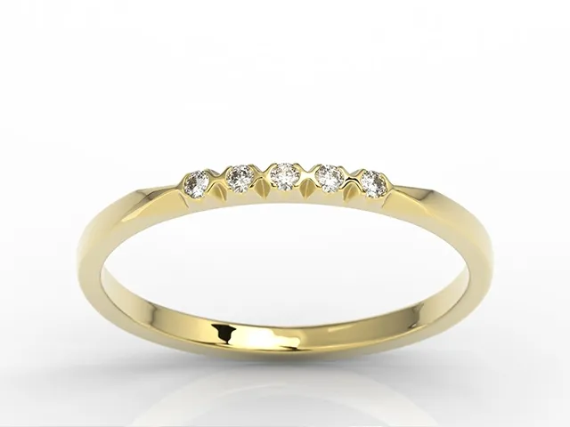 Pierścionek z żółtego złota z diamentami 0,07 ct wzór BP-3507Z K5-1,5