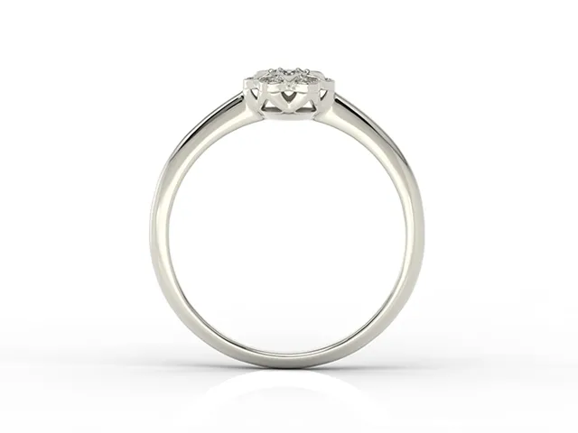 Pierścionek z białego złota z diamentami JP-87B