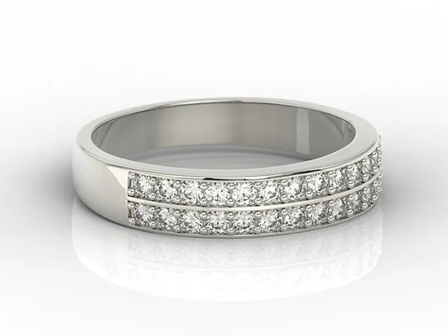 Pierścionek z białego złota z brylantami BP-48B