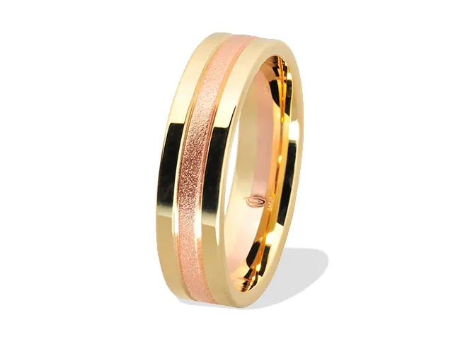 Obrączka z żółtego i czerwonego złota ŁN-20ZC-light-m