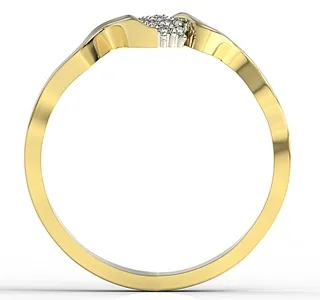 Pierścionek z żółtego złota z brylantami model LP-20Z-R