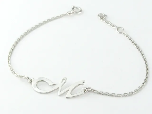 Bransoletka srebrna z pierwszą literą imienia - WEC-S-BR-IM-2