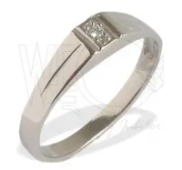 Pierścionek z białego złota z brylantem JP-1302B