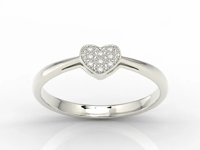 Pierścionek z białego złota z cyrkoniami wzór LP-40B-C