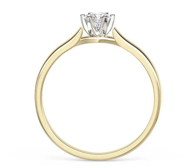 Pierścionek z żółtego i białego złota z cyrkonią LP-8027ZB-C