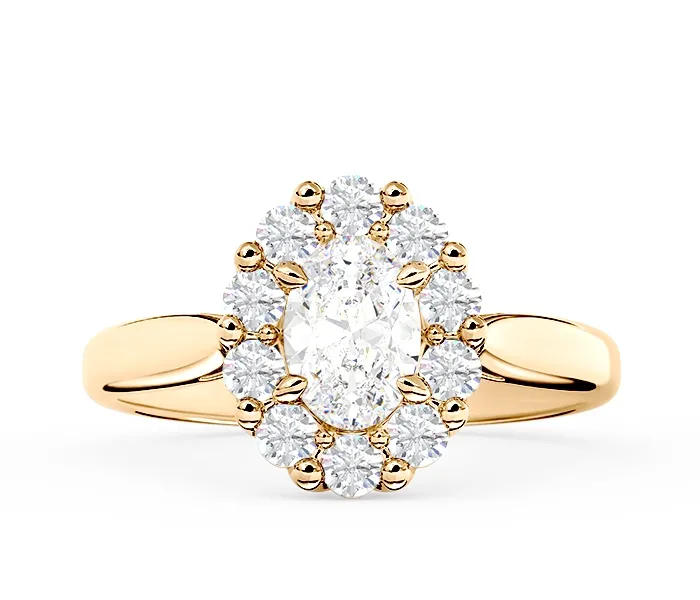 Pierścionek zaręczynowy z białym topazem Swarovski i cyrkoniami BP-57Z-C