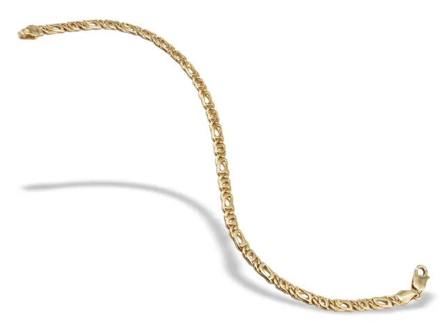 Bransoleta robiona ręcznie z żółtego złota IRBr-9Z