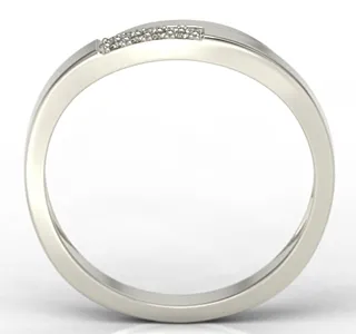 Pierścionek z białego złota z diamentami LP-97B