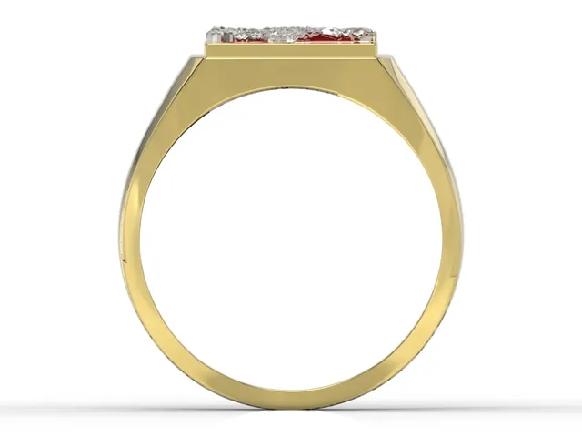 Sygnet złoty lotniczy z szachownicą i gapą SJ-30ZB-EMA