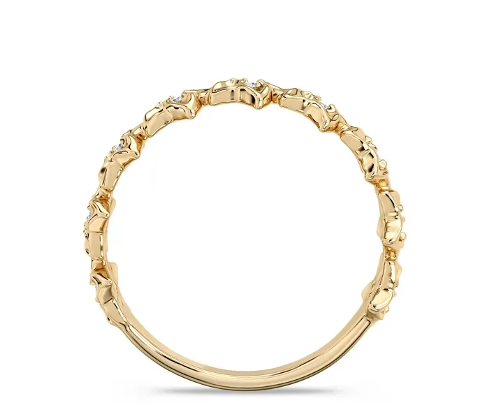 Pierścionek w formie kwiatu z żółtego złota z cyrkoniami BP-15Z-C