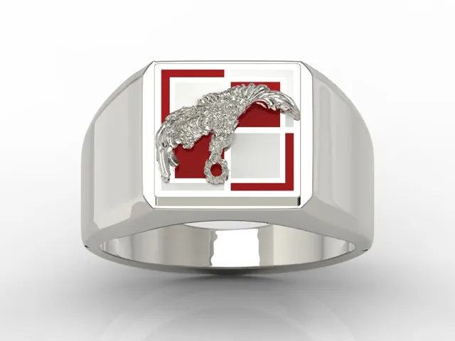 Sygnet złoty lotniczy z szachownicą i gapą SJ-30BB-EMA