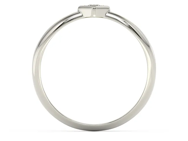 Pierścionek z białego złota z brylantem BP-6410B