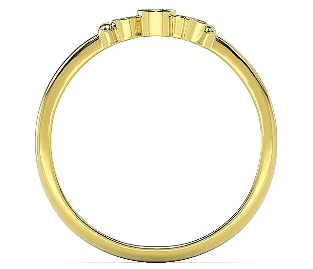 Pierścionek z żółtego złota z cyrkoniami Swarovski BP-6707Z-C