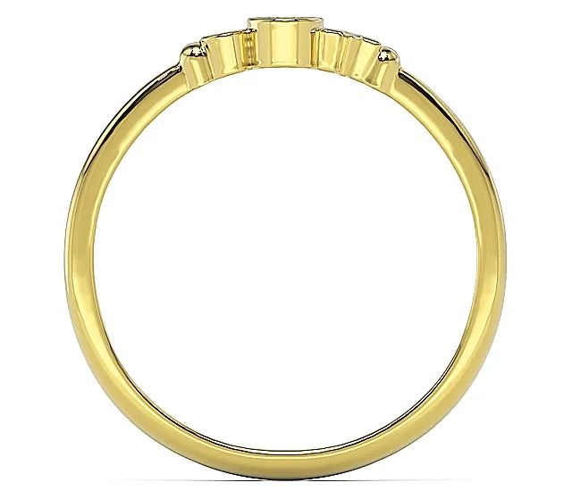 Pierścionek z żółtego złota z cyrkoniami Swarovski Różowy BP-6709Z-C/PINK