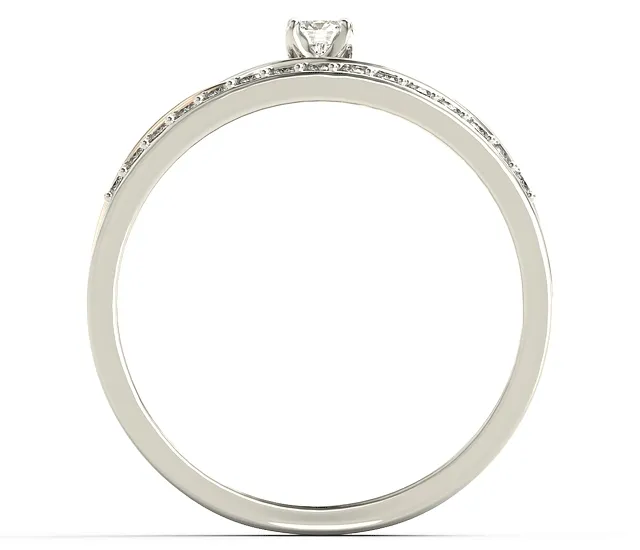 Pierścionek z białego i różowego złota z cyrkoniami Swarovski BP-77BP-C