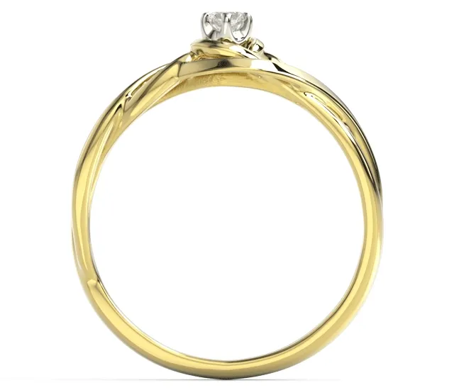Pierścionek z żółtego złota z cyrkonią BP-74Z-C