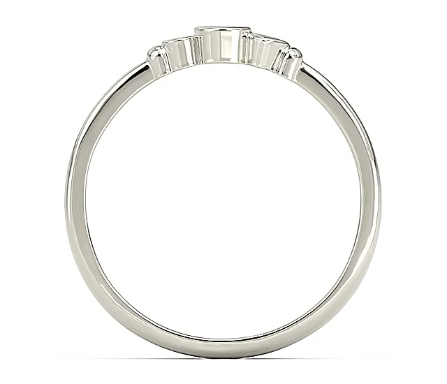 Pierścionek z białego złota z cyrkoniami lavendową i białą Swarovski BP-6809B-C