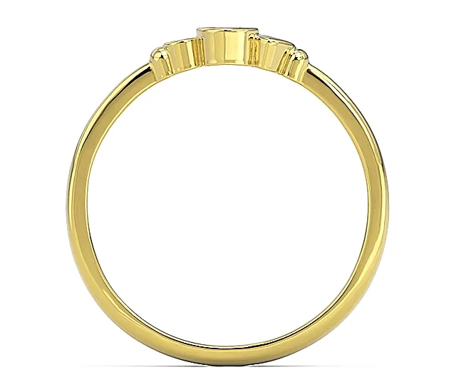 Pierścionek z żółtego złota z cyrkoniami lavendową i białą Swarovski BP-6811Z-C