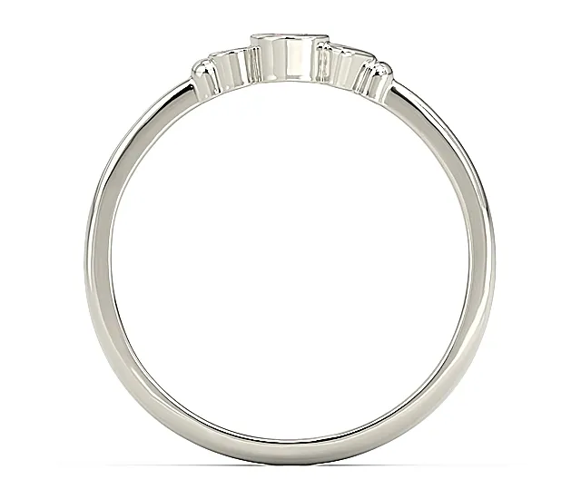 Pierścionek z białego złota z cyrkoniami Swarovski różową i białą BP-6811B-C