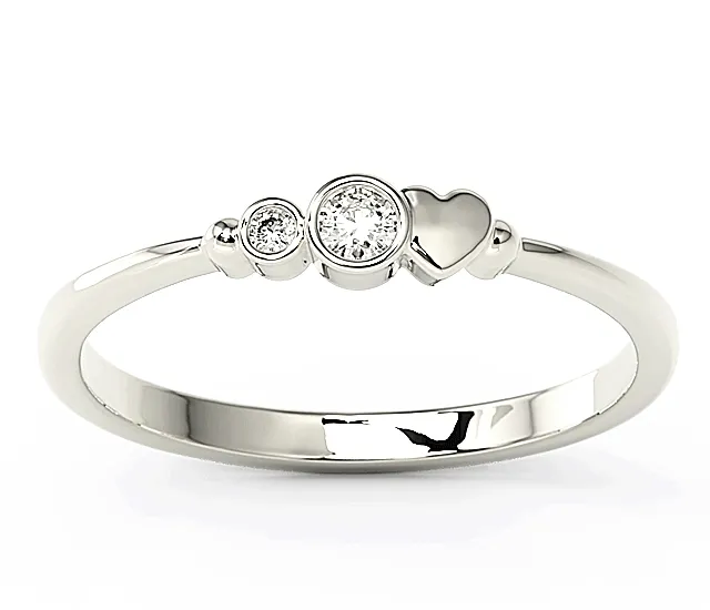 Pierścionek z białego złota z cyrkoniami Swarovski BP-6807B-C