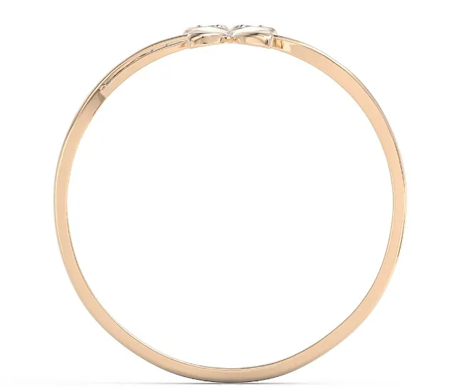 Pierścionek motylek z różowego złota z zielonymi cyrkoniami BP-88P-R-C