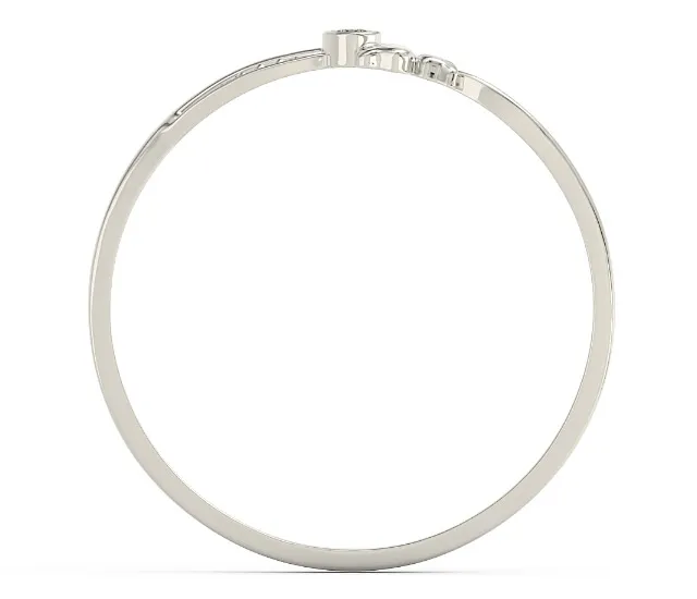 Pierścionek motylek z białego złota z różową cyrkonią BP-89B-C