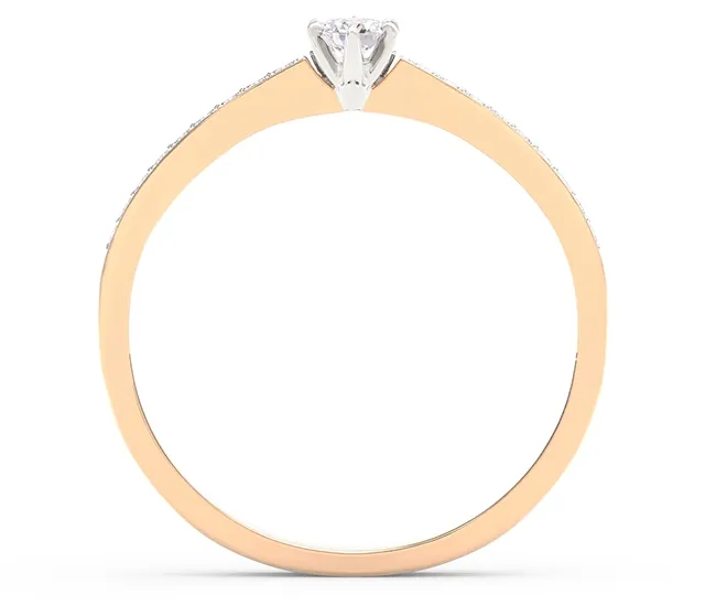 Pierścionek zaręczynowy z różowego i białego złota z brylantami CP-2510PB