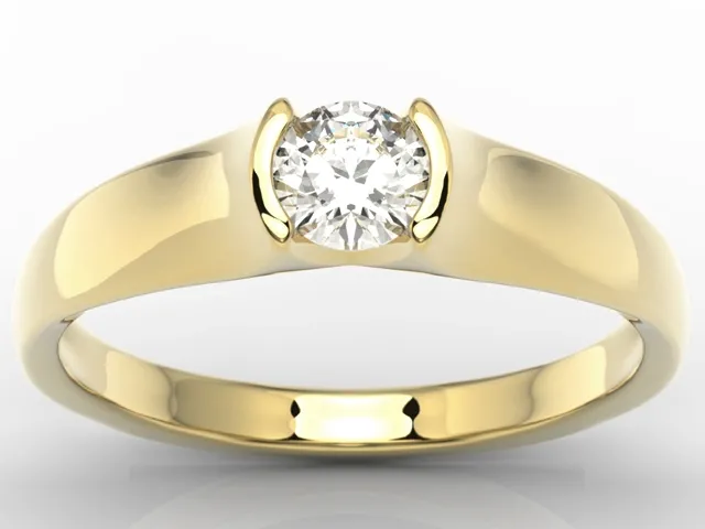 Pierścionek z żółtego złota z cyrkonią BP-2636Z